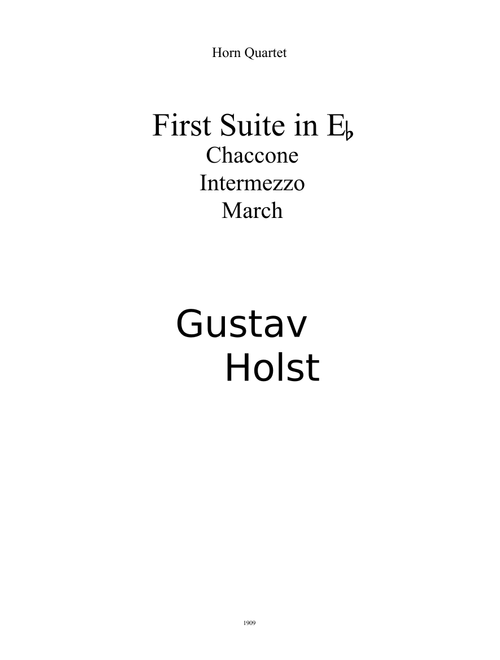 First Suite in E-Flat