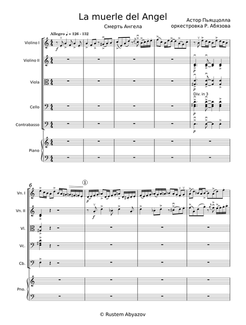 La Muerte del Angel - Astor Piazzolla