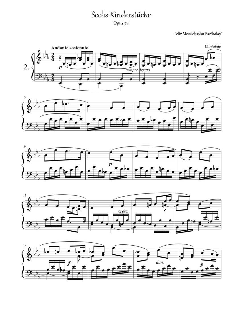 Six Christmas Pieces No. 2 Sheet Music for Piano (Solo
