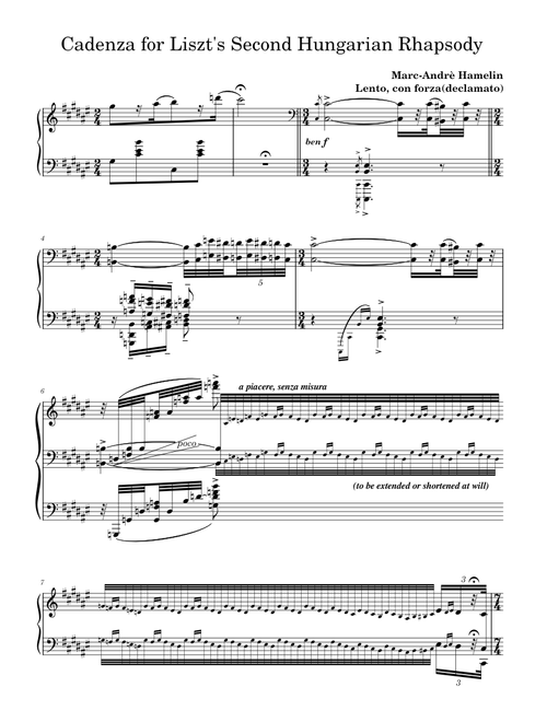Hamelin Cadenza to Hungarian Rhapsody No.2 – Hamelin, Marc-André