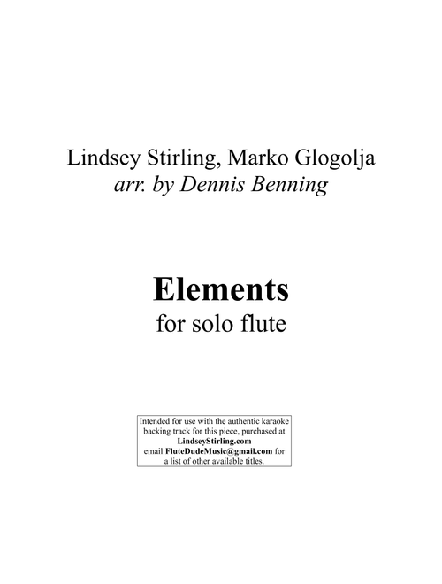 Elements (Arr. Dennis Benning) - Lindsey Stirling (Flute Solo)