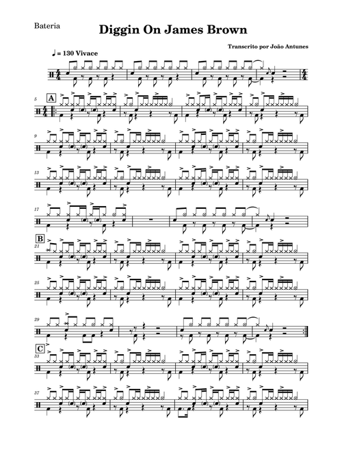 Diggin on James Brown (Arr. Joao Antunes) - Tower Of Power (Drums)
