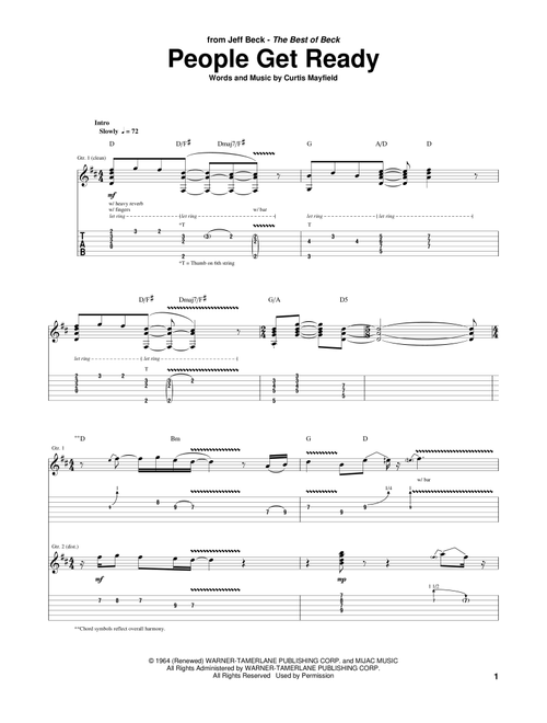 People Get Ready - Jeff Beck (Guitar Tab)