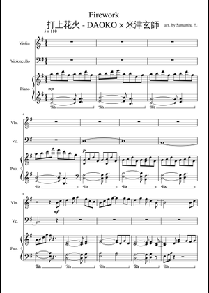 Uchiage hanabi - Kenshi Yonezu (米津 玄師) Sheet Music for Piano