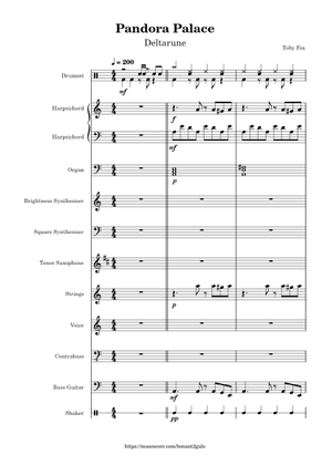 Pandora Palace – Toby Fox - Percussion Ensemble Sheet Music for