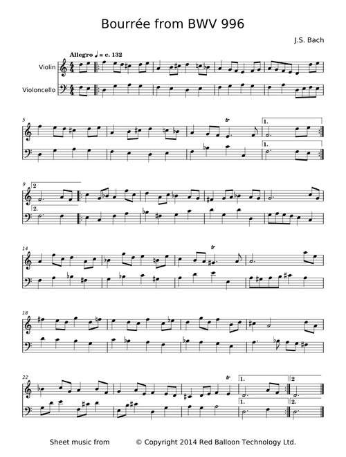 Suite in E minor, BWV 996 - Johann Sebastian Bach