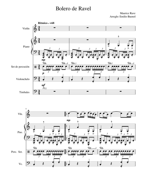 Bolero de Ravel simplificado