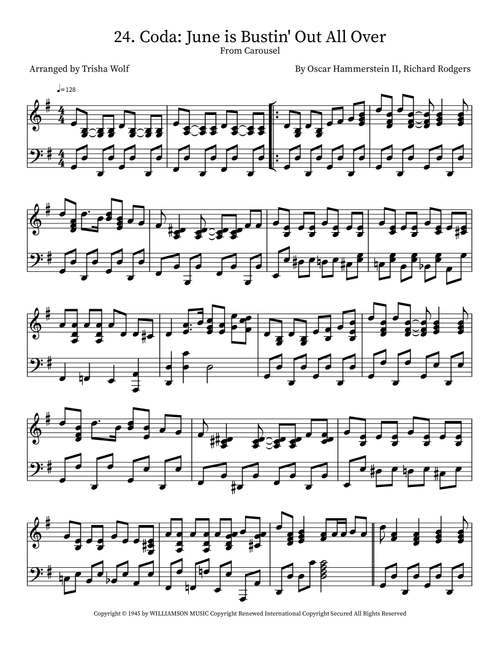 June Is Bustin' Out All Over (Arr. Trisha Wolf) - Richard Rodgers, Oscar Hammerstein II (Piano Solo)