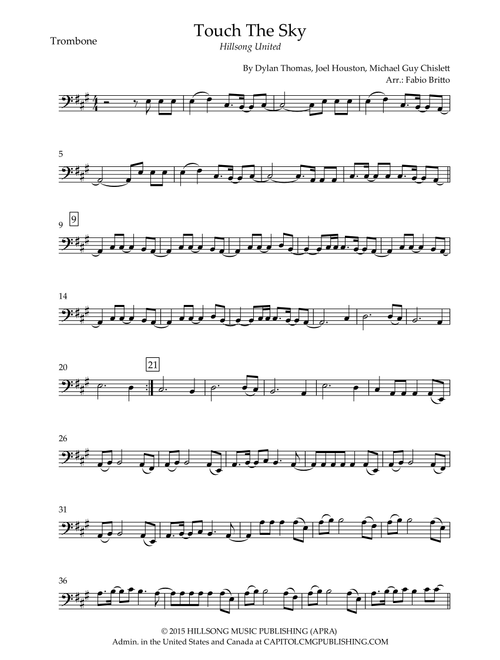 Touch The Sky (Arr. Fabio Britto) - Hillsong United (Trombone Solo)