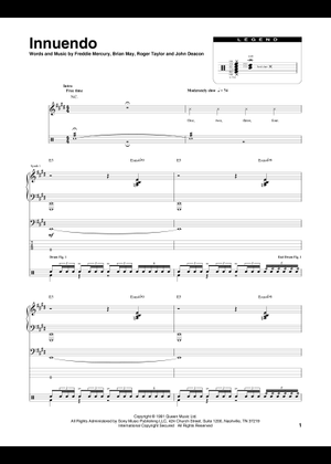 Play Official version of Innuendo Sheet Music by Queen for Piano