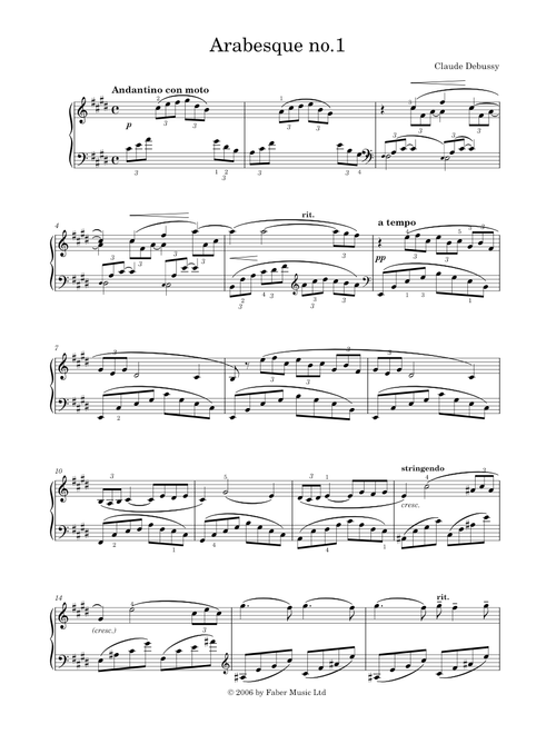 Arabesque No. 1 - Claude Debussy (Solo)