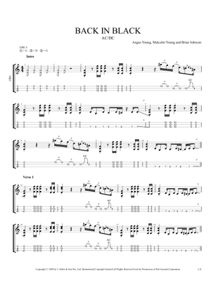 TAB譜] The Razors Edge/AC/DC Guitar riff [ギター] - YouTube