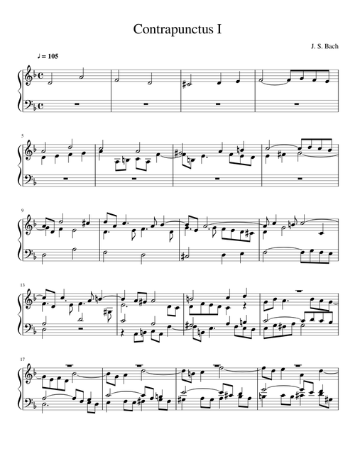 Contrapunctus I - The Art of Fugue