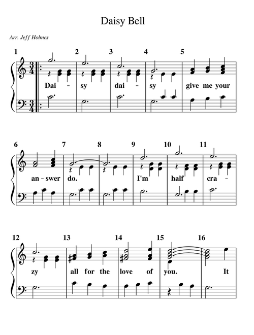 Daisy Bell - Bicycle Built for Two