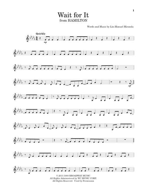 Wait For It (from Hamilton) - Lin-Manuel Miranda (Violin Solo)