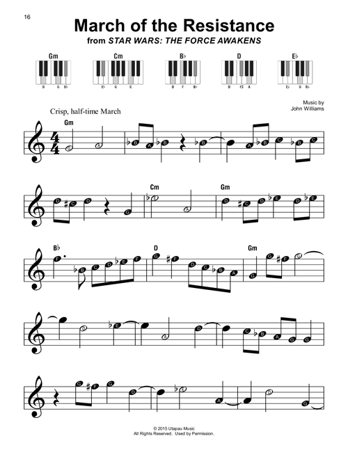 March Of The Resistance (from Star Wars: The Force Awakens) - John Williams (Super Easy Piano)