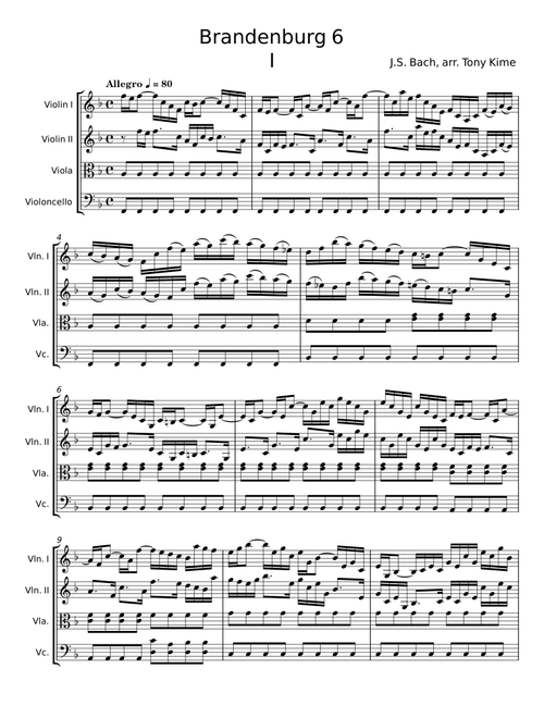 Brandenburg Concerto No.6 in B-flat major, BWV 1051 - Johann Sebastian Bach