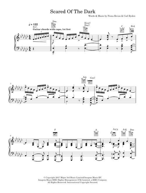 Scared of the Dark - Steps Ahead (Piano-Vocal-Guitar (Piano Accompaniment))
