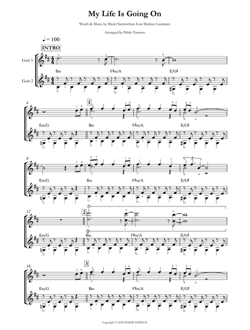 La Casa De Papel (my Life Is Going On) (Arr. Pablo Toranzo) - Ivan Marinez Lacamara, Manel Santisteban (Instrumental Duet)