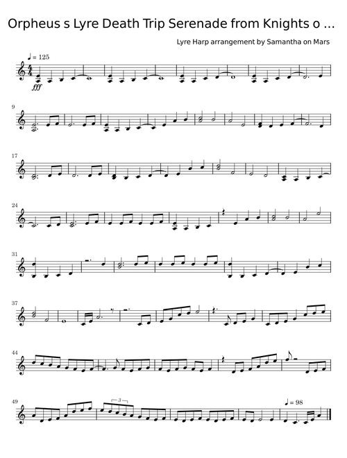 Orpheus s Lyre Death Trip Serenade from Knights o... – Lyre Harp