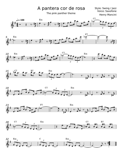 The Pink Panther Theme - Henry Mancini