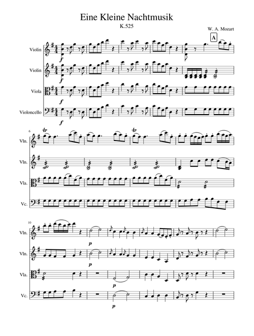 Eine Kleine Nachtmusik K.525 1.mvt Allegro