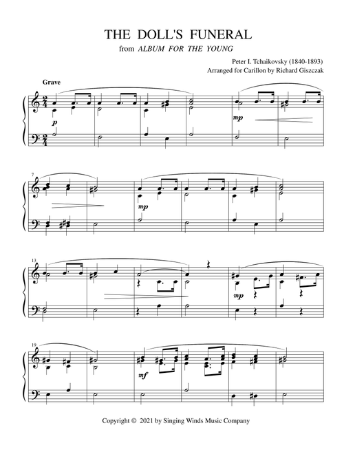 The Doll's Funeral (Arr. Richard Giszczak) - Peter I. Tchaikovsky (1840-1893) (Instrumental Solo)
