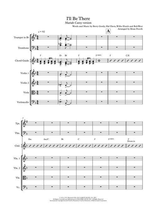 I'll Be There (Arr. Brian Pesoth) - The Jackson 5 (Small Ensemble)