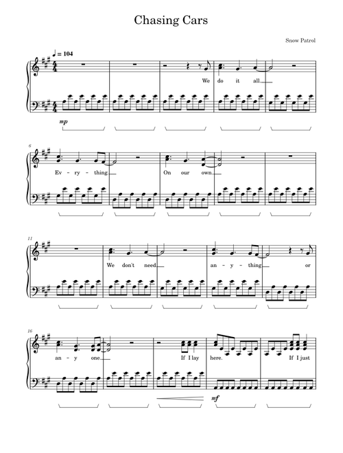 Chasing Cars - Snow Patrol