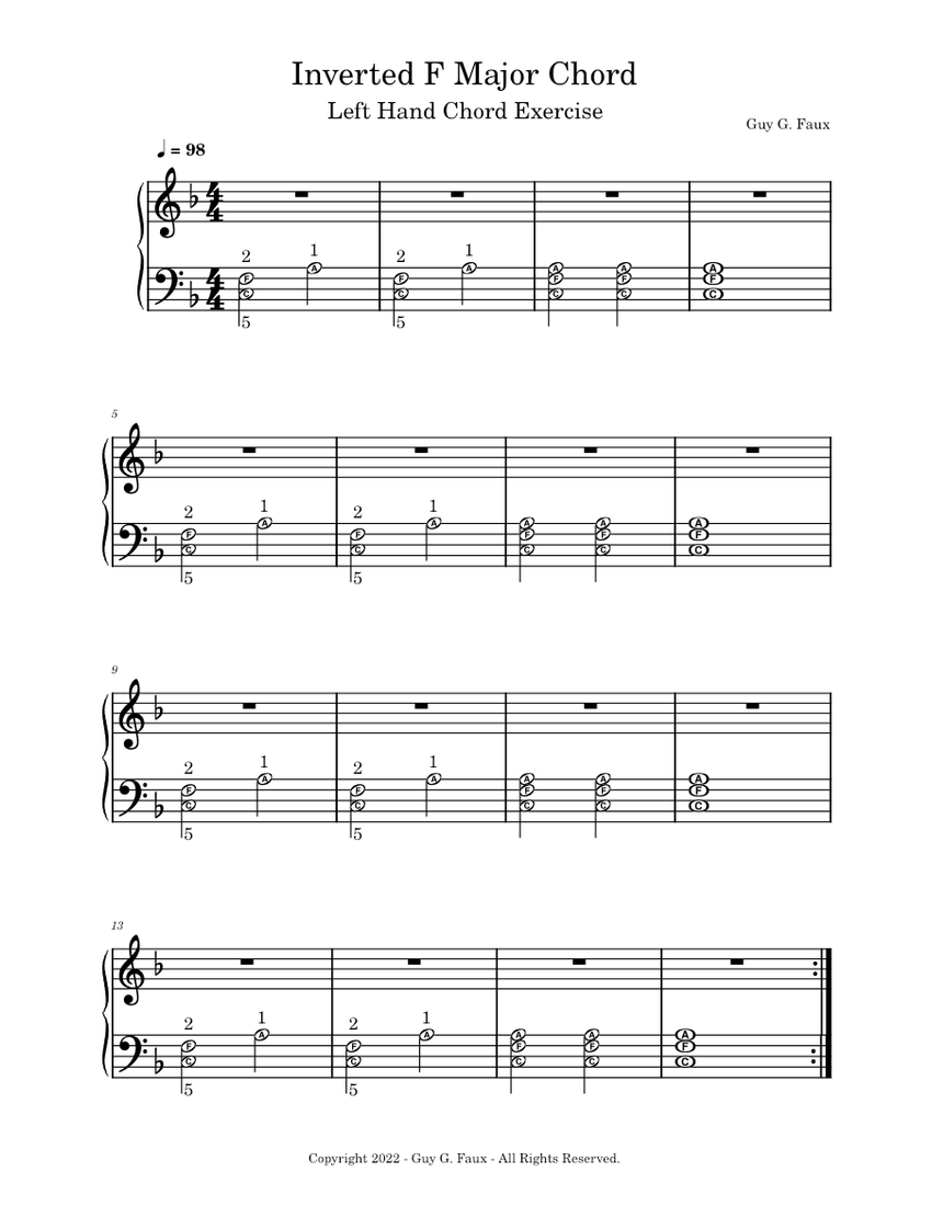F_Major_Chord Sheet music for Piano (Solo) | Musescore.com