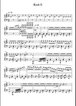 RUSH A - Andrew Wrangell 楽譜 ピアノ用 (ソロ) | MuseScore.com