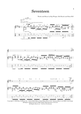 Free Winger sheet music | Download PDF or print on MuseScore.com