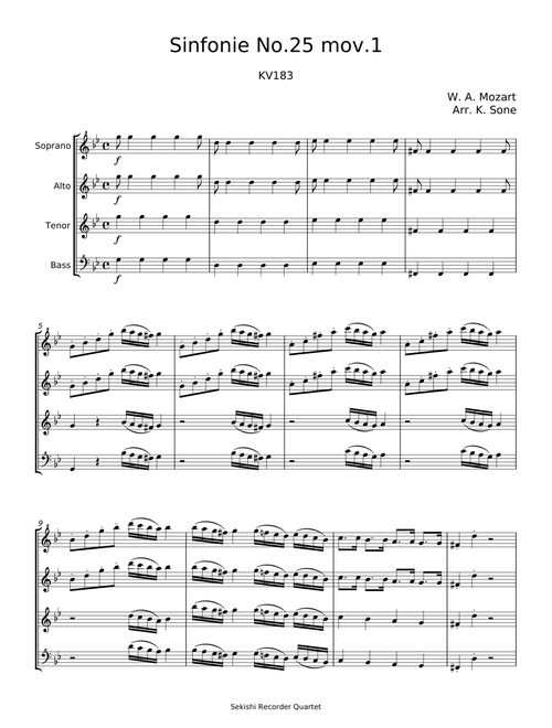 Symphony No.25 in G minor, K.183/173dB - Wolfgang Amadeus Mozart