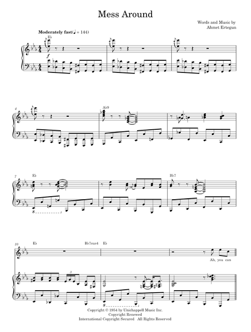 Mess around - Ray Charles (Piano Vocal)