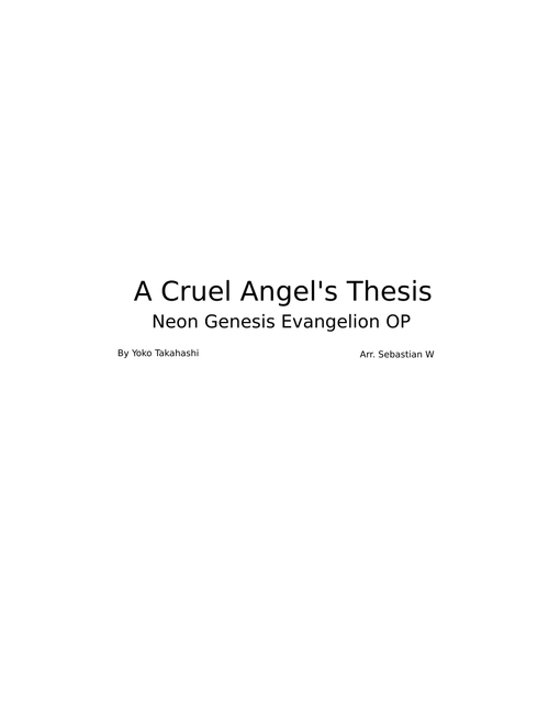 A Cruel Angel's Thesis - Neon Genesis Evangelion Opening Theme - Jazz Band
