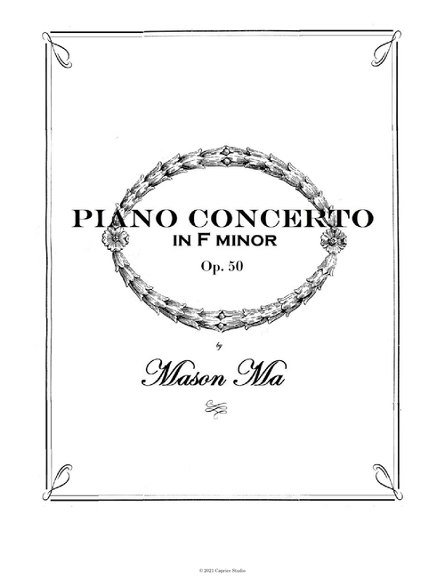 Piano Concerto No. 1 in F minor (REVISED and REDUCED) (350 fols special) - I. Vivace Energico