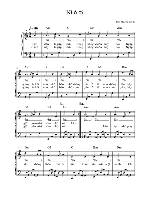 Nhỏ ơi - Đào Quang Nhật