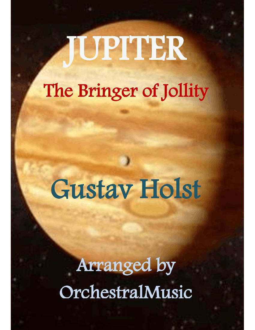 Gustav Holst JupiterFrom 'The Suite Sheet music for Soprano
