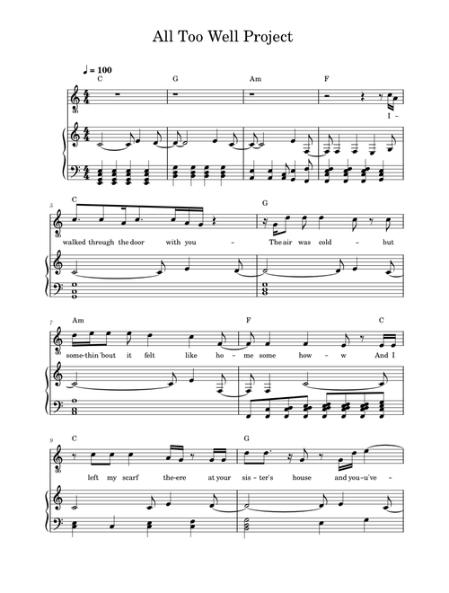 All Too Well – Taylor Swift