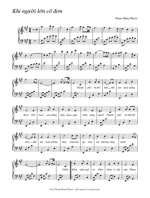 KHI NGƯỜI LỚN CÔ ĐƠN - Phạm Hồng Phước