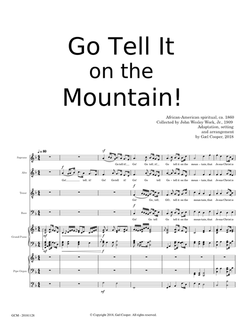 Go Tell It SATB- GLCooper