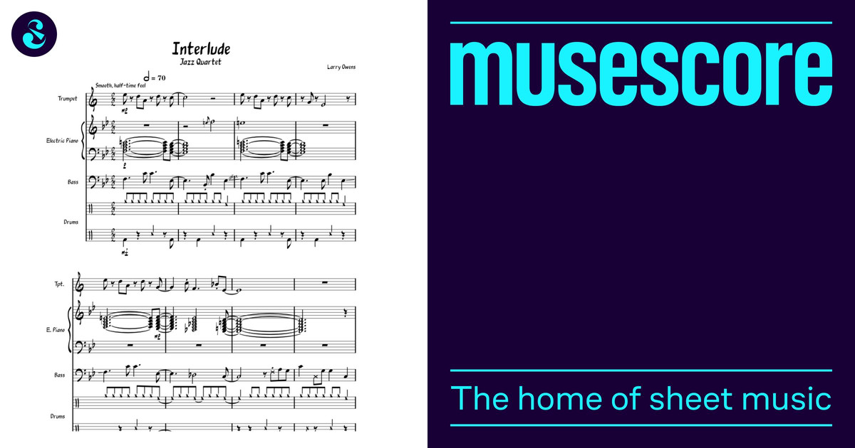 Musical Interlude Text Interlude – Larry Owens Interlude Sheet Music for Piano, Bass guitar ...