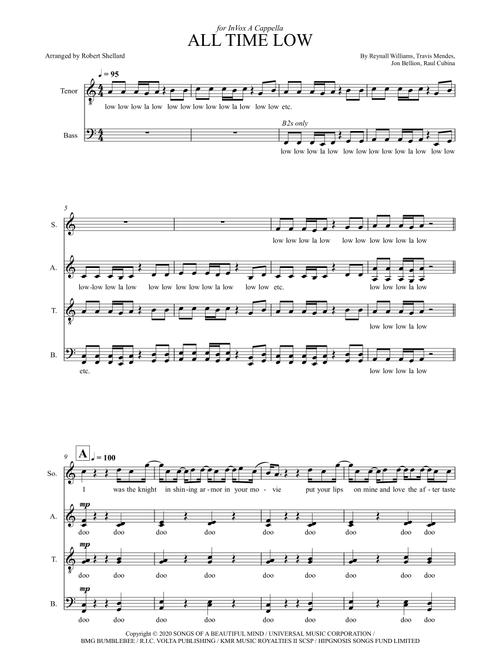 All Time Low (Arr. Robert Shellard) - Jon Bellion (Choral, SATB divisi)
