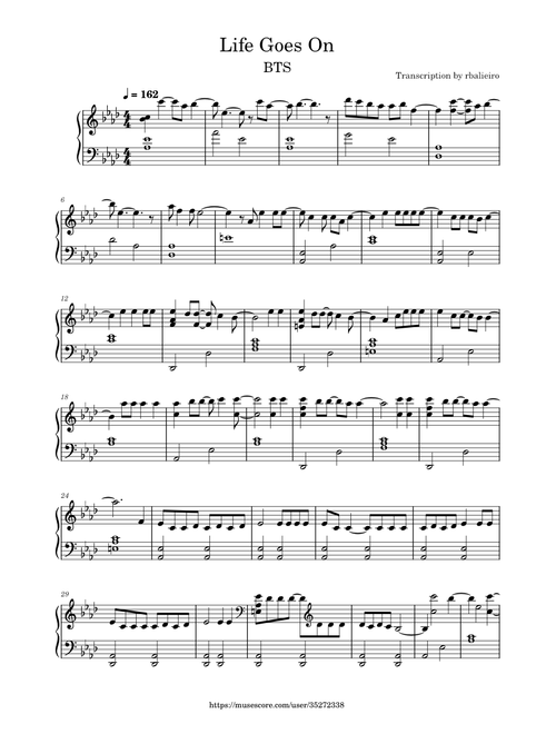 Life Goes On — BTS (방탄소년단) [Piano Version]