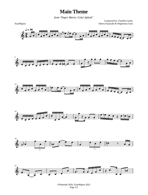 Main Theme - Paper Mario: Color Splash