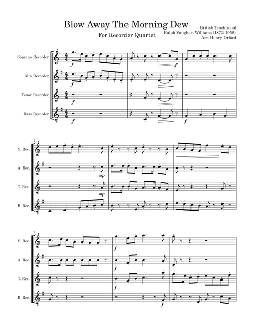 Blow Away The Morning Dew – Ralph Vaughan Williams