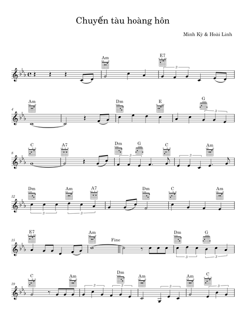 Chuyến tàu hoàng hôn - Minh Kỳ