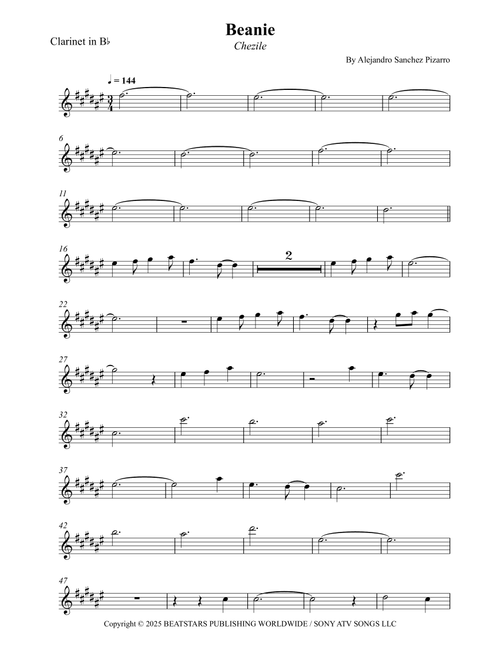 Beanie (Arr. Wesley S. SIlva) - Chezile (Clarinet Solo)