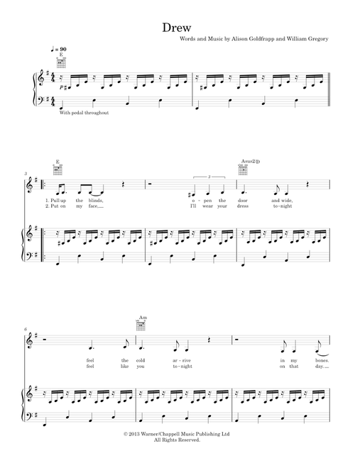 Drew - Goldfrapp (Piano-Voice-Guitar)
