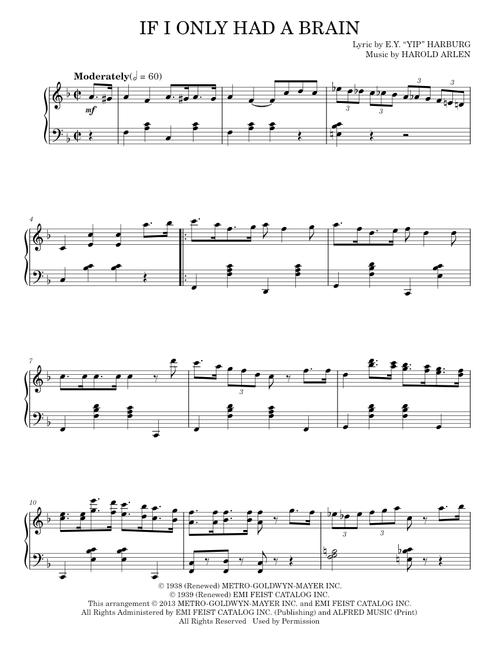 If i only had a brain - Harold Arlen (Piano Solo)